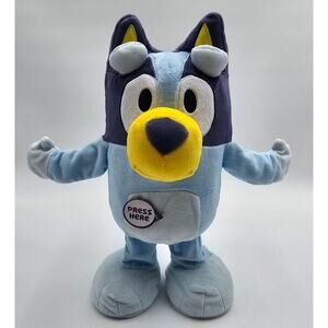 Bluey Dance and Play 14" Animated Plush Over 55 Phrases and Songs-Works